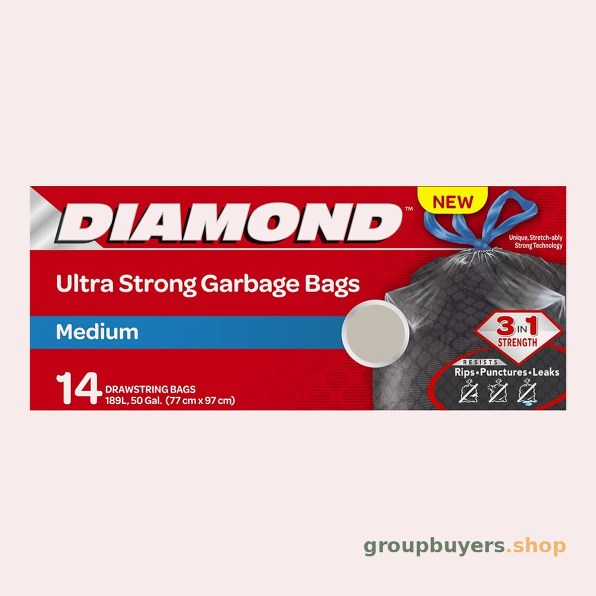 DIAMOND WASTE BAGS - MEDIUM