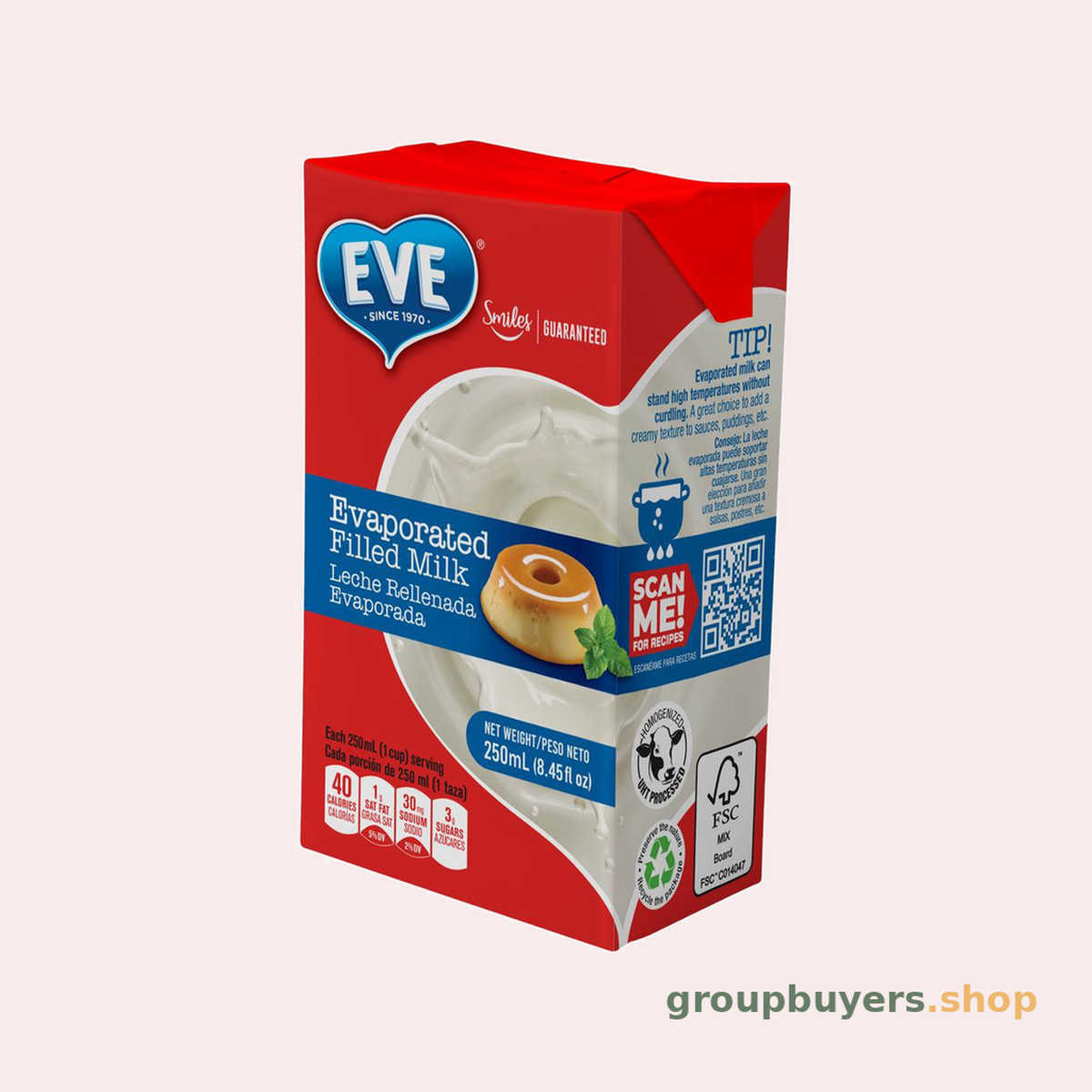 EVE EVAPORATED MILK TETRA