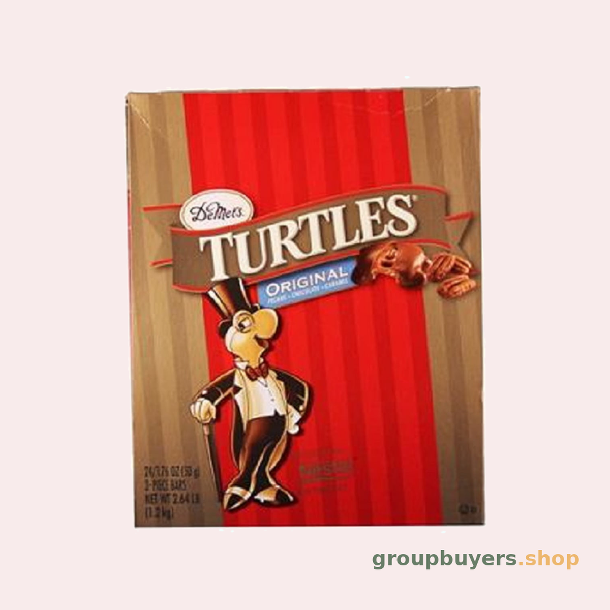 Turtles Original Pecan Bar 3 piec 6 x 24 x 1.76oz