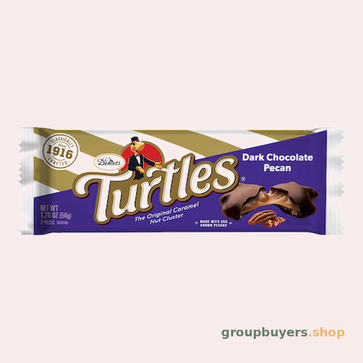 Turtles DCPecan Bar 3pc 6x24x1.76oz
