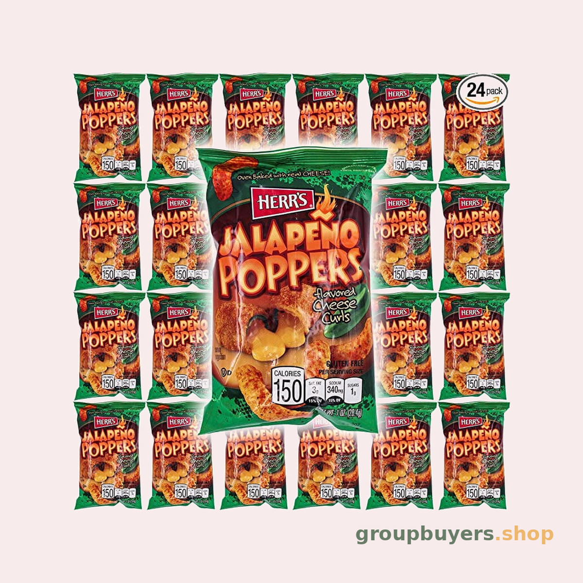 HERR'S SNACKS JALAPEÃ�O POPPERS CLASSIC CURLS