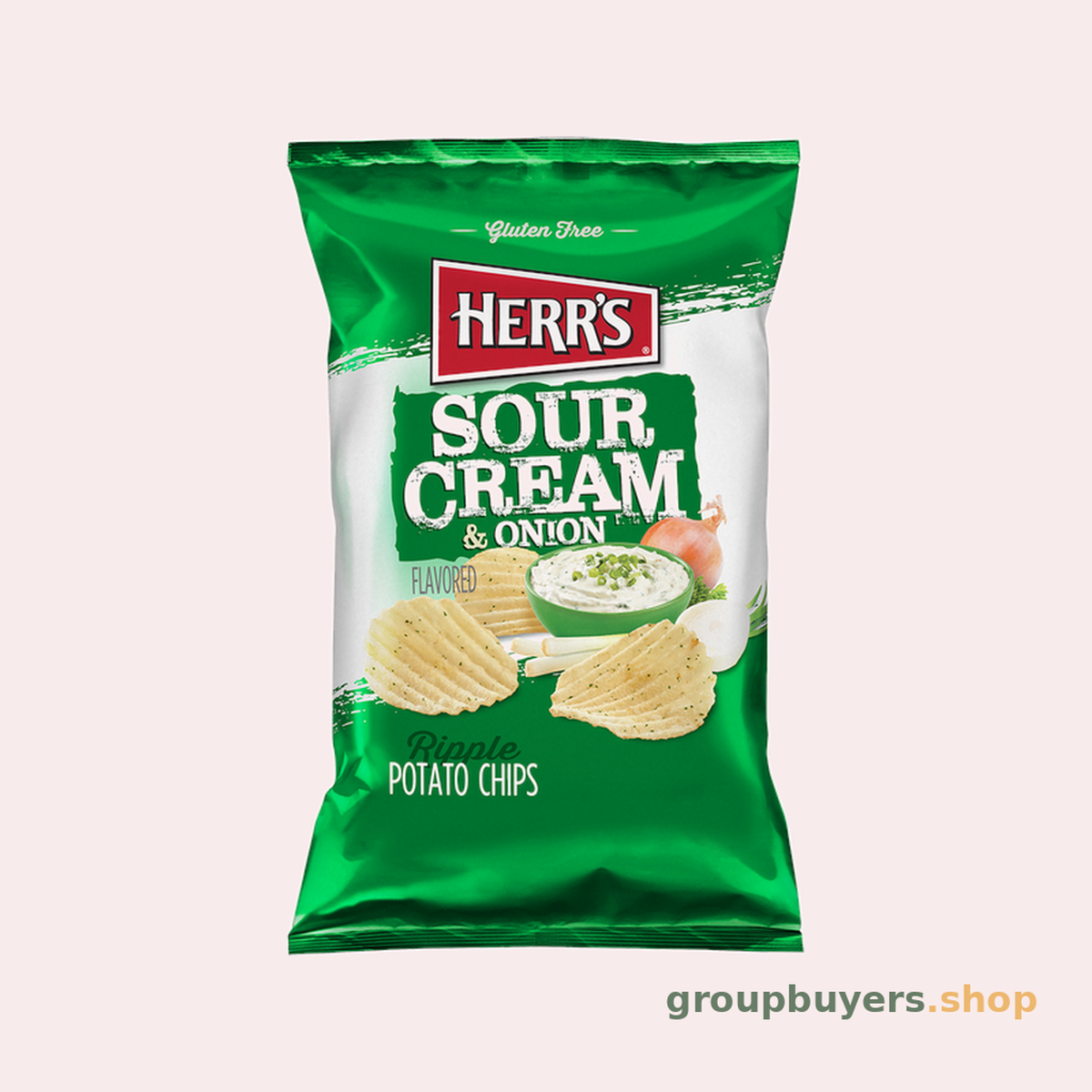 HERR'S SNACKS SOUR CREAM & ONION CHIPS