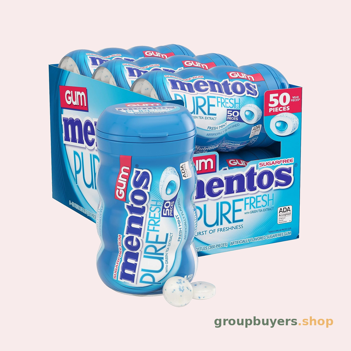 Mentos Gum Curvy Btl Fresh Mint