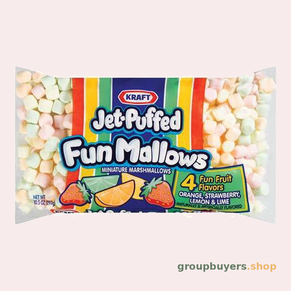 KRAFT JET- PUFFED FUNMALLOWS MINIATURE MARSHMALLOWS