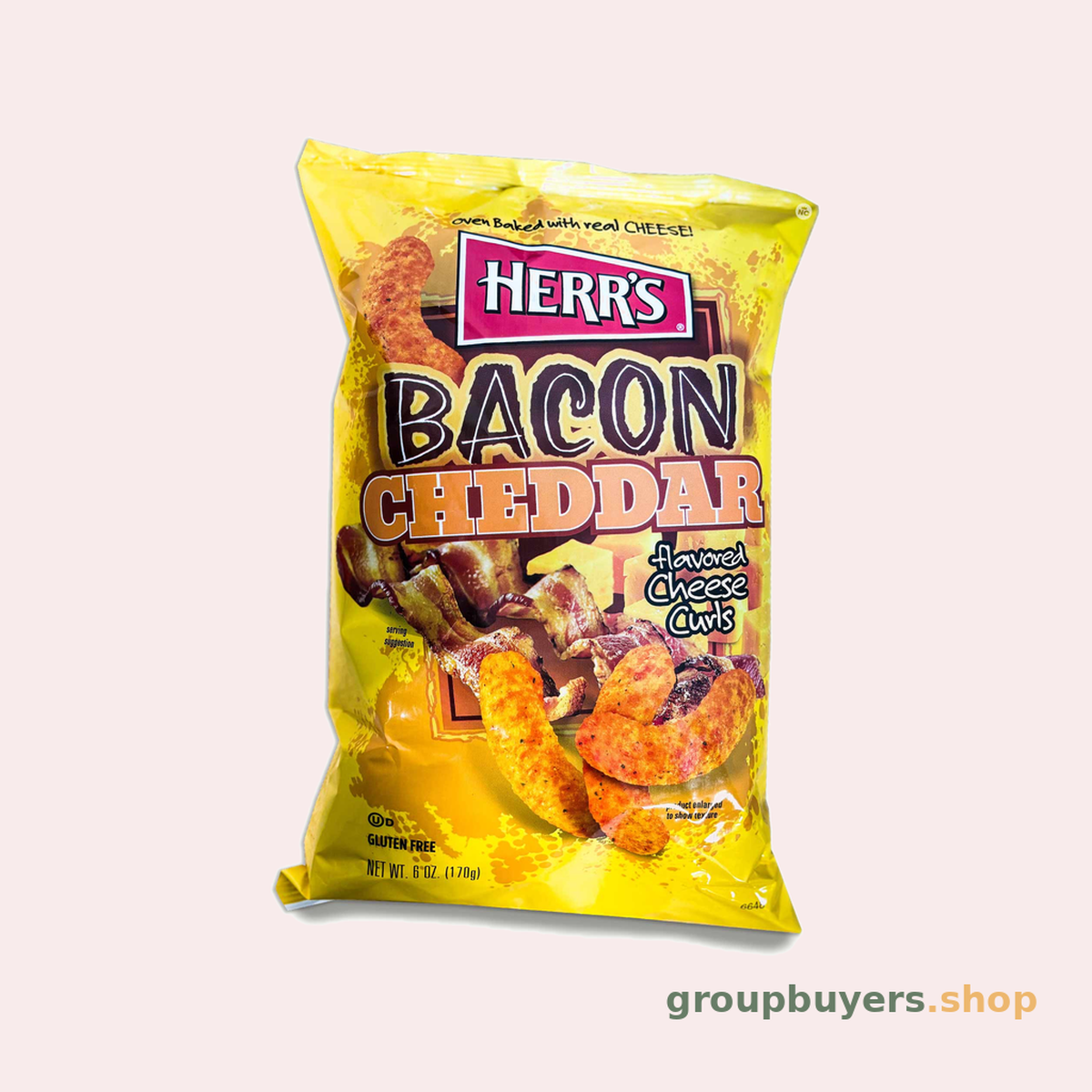 HERR'S SNACKS BACON CHEDDAR CURLS