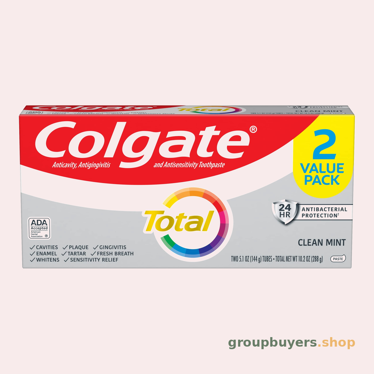 Colgate Total Clean Mint 2 pack NEW SIZE