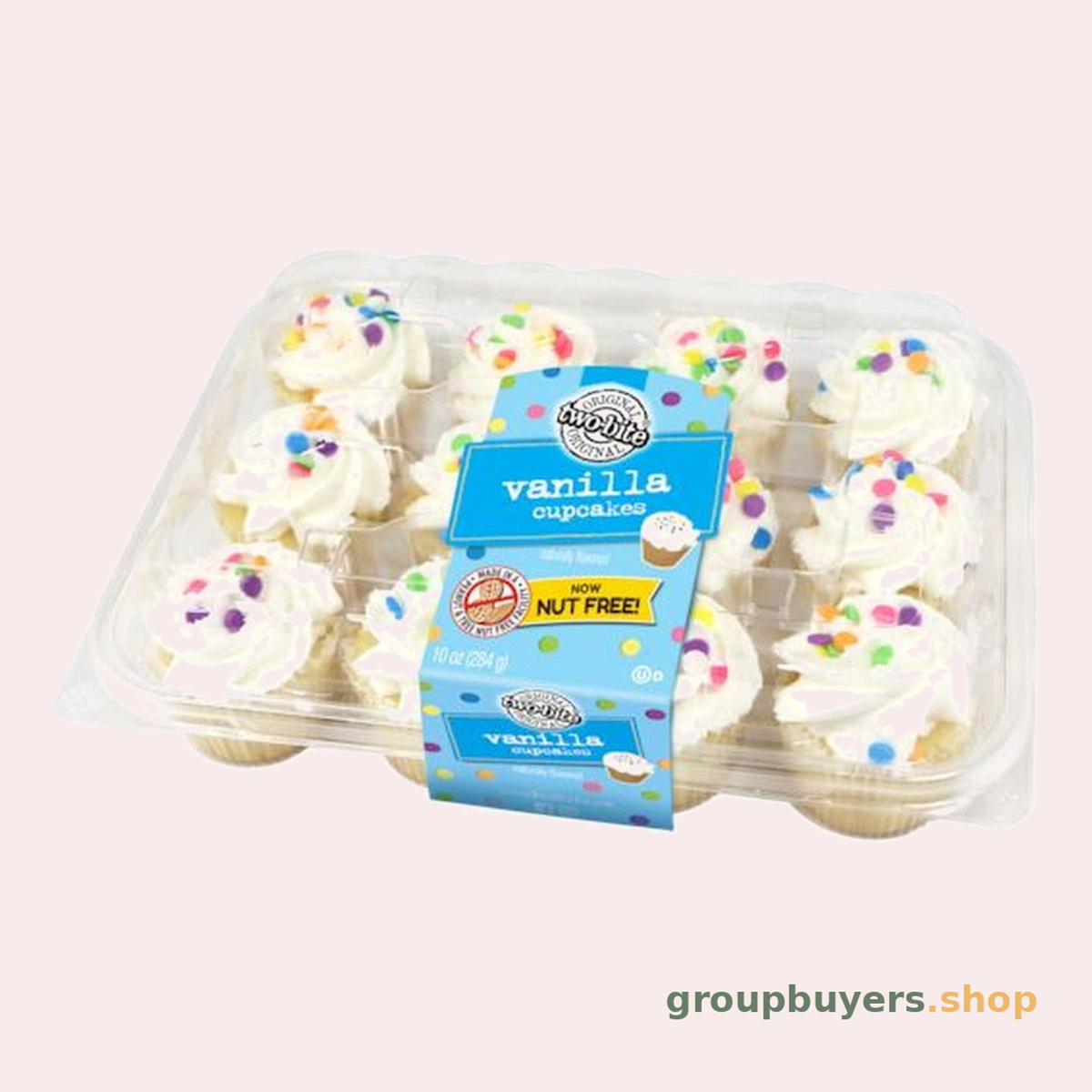 Two Bite Vanilla Cupcakes w/Frosting