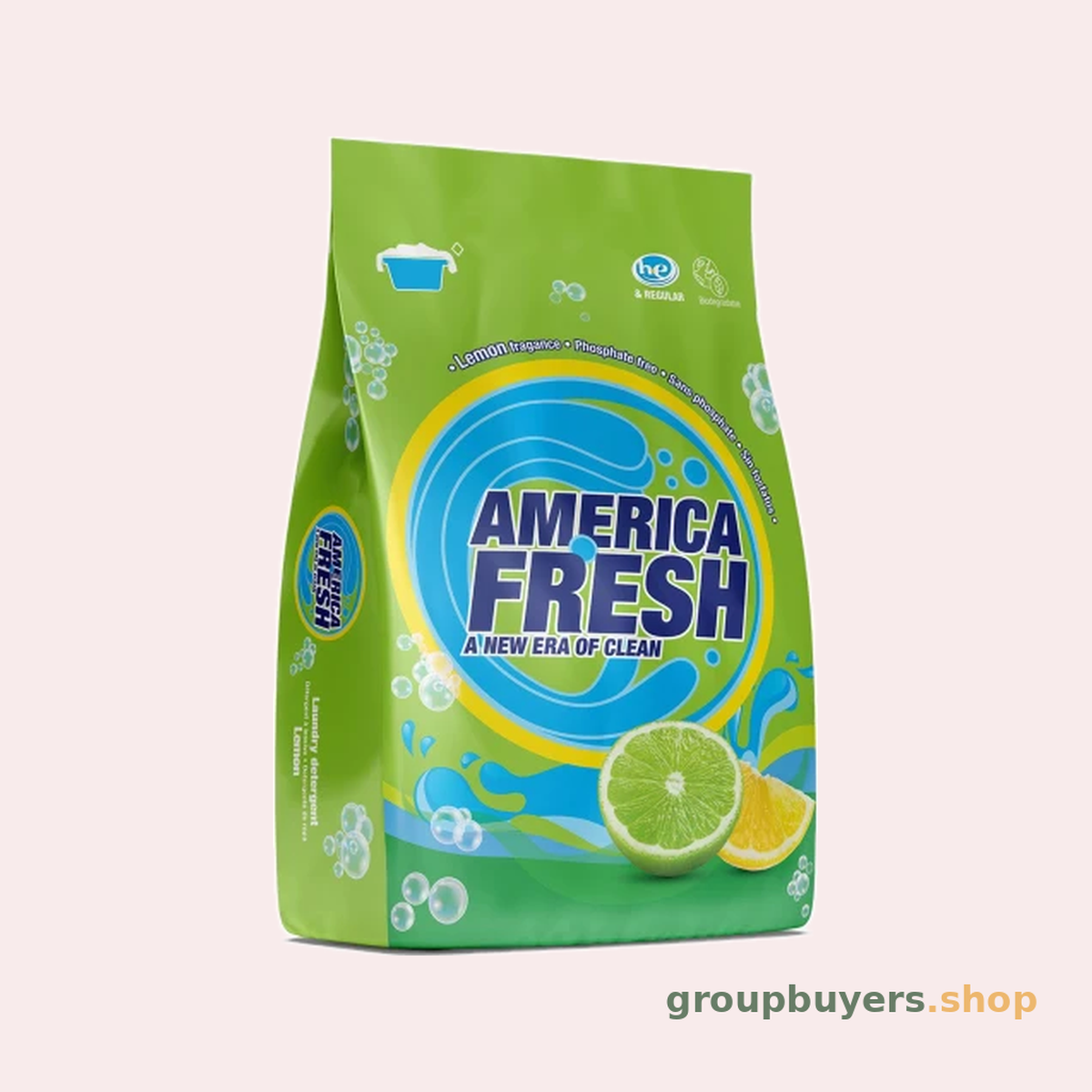 AMERICA FRESH POWDER DETERGENT LEMON 1KG