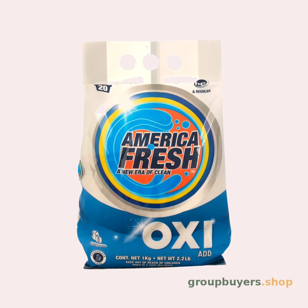 AMERICA FRESH POWDER DETERGENT OXI ADD