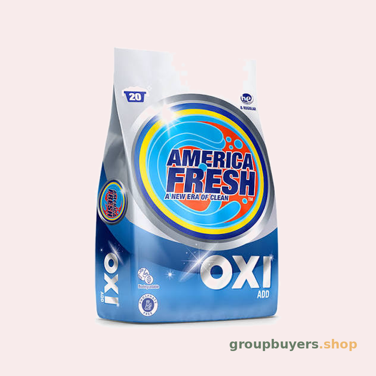 AMERICA FRESH POWDER DETERGENT OXI ADD