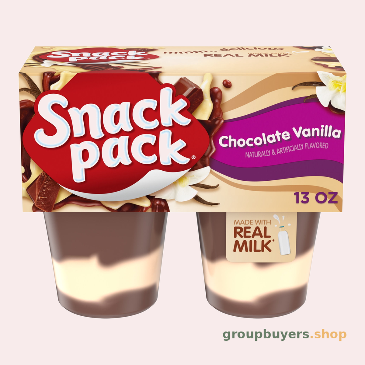 SNACK PACK CHOCOLATE/VANILLA
