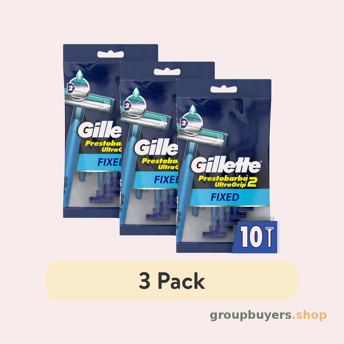 GILLETTE PRESTOBARBA FIXED B7G10 10CT (PROMO GET 10, PAY FOR 7)