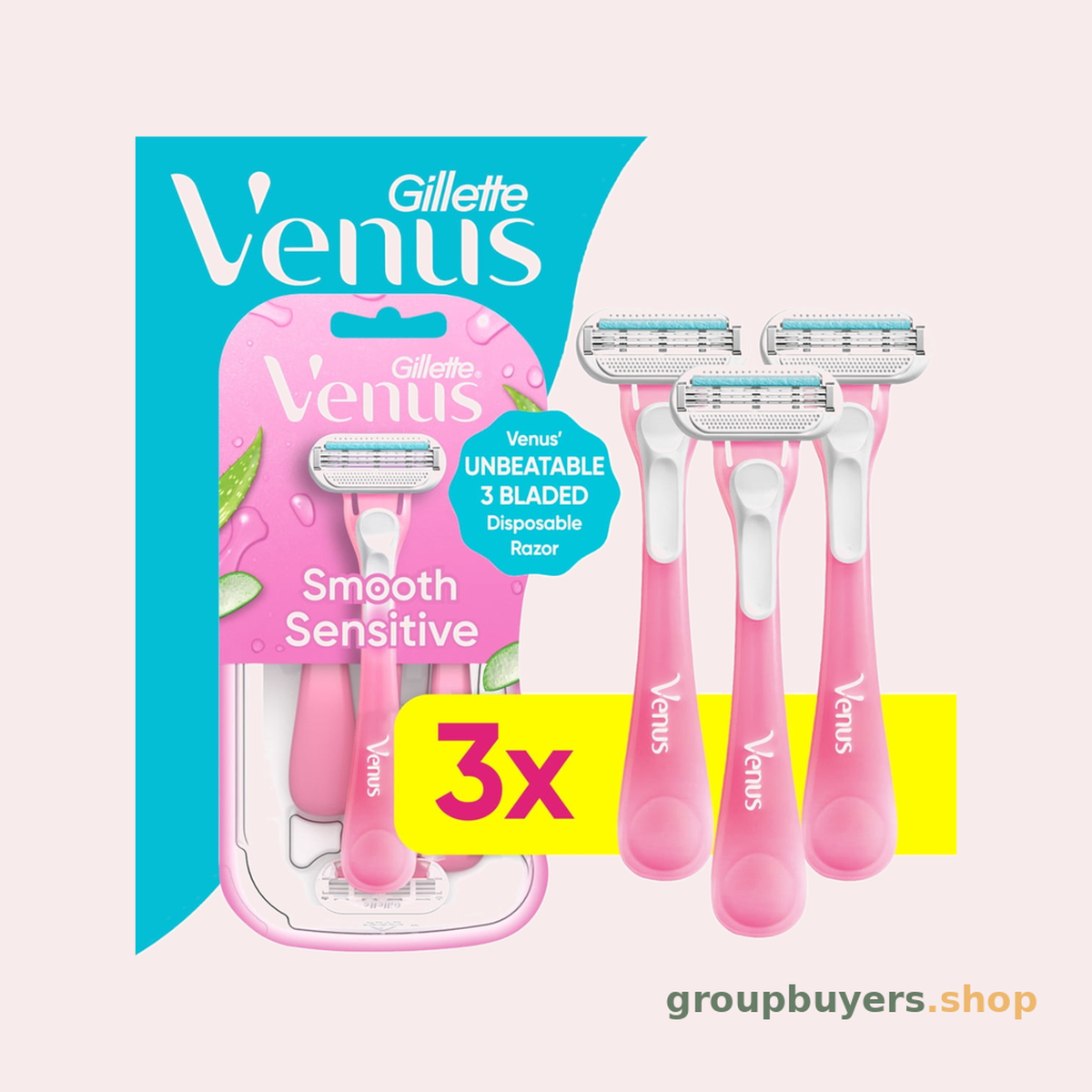 VENUS SENSITIVE DISPOSABLE 2CT 2CT