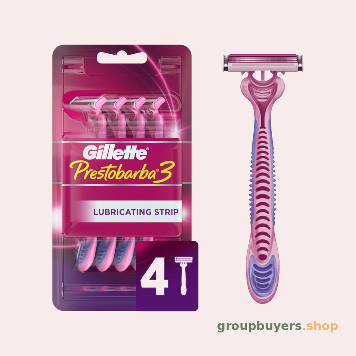 GILLETTE PRESTOBARBA3 REGULAR 4CT