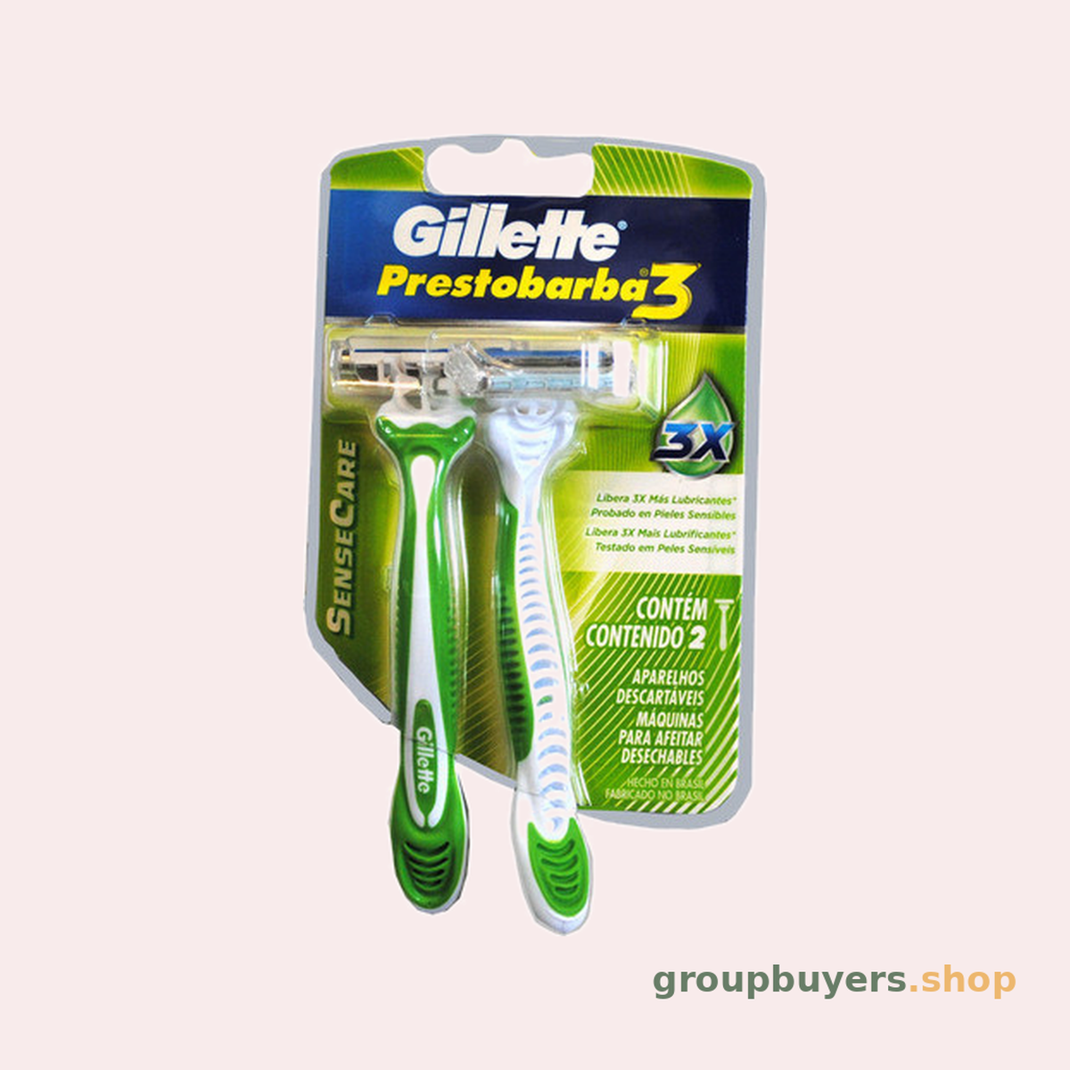 GILLETTE PRESTOBARBA3 SENSECARE 2CT
