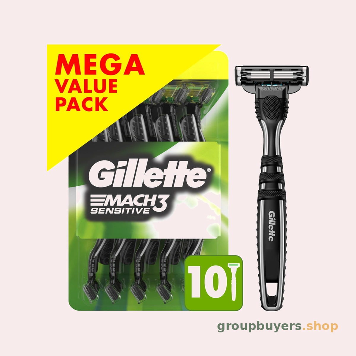 GILLETTE MACH3 SENSITIVE CART 2CT