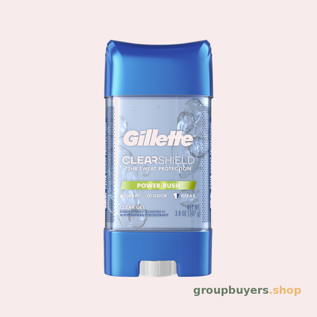 GILLETTE DEODORANT CLEAR GEL POWER RUSH TWIN PACK