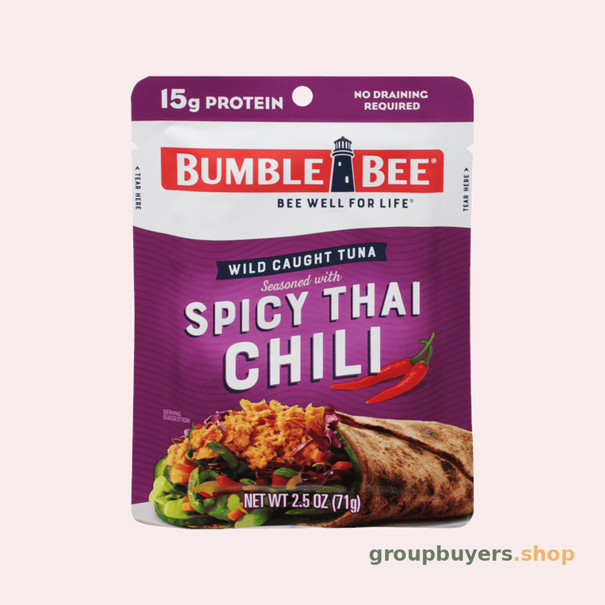 BumbleBee Thai Chili Tuna Pouch 12x2.5oz *NEW