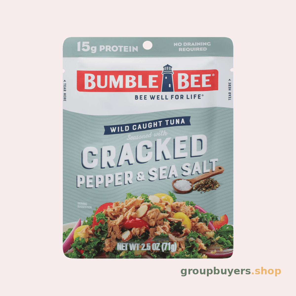BumbleBee Cracked Pepper Tuna Pouch 12x2.5oz *NEW