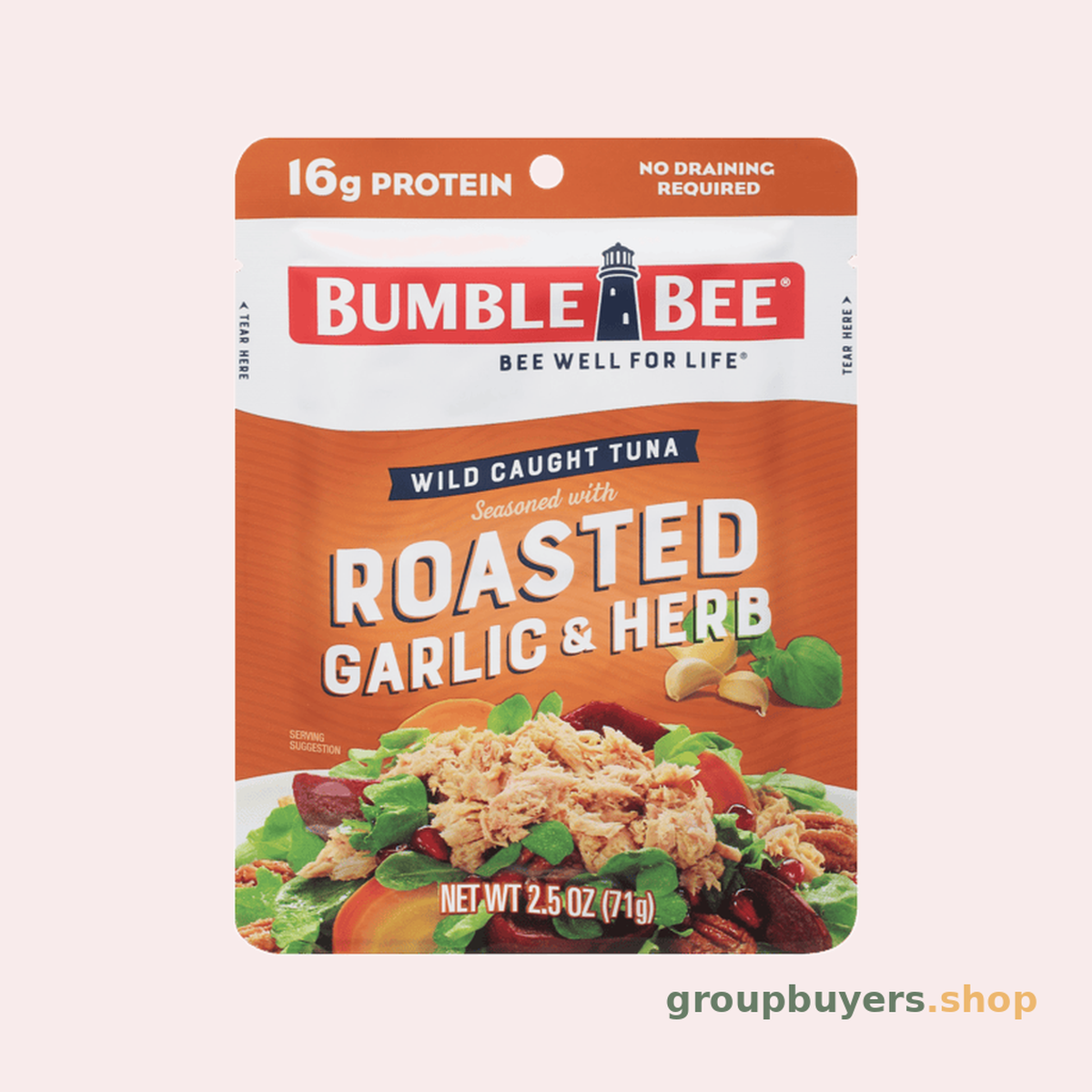 BumbleBee Roasted Herb Tuna Pouch 12x2.5oz *NEW