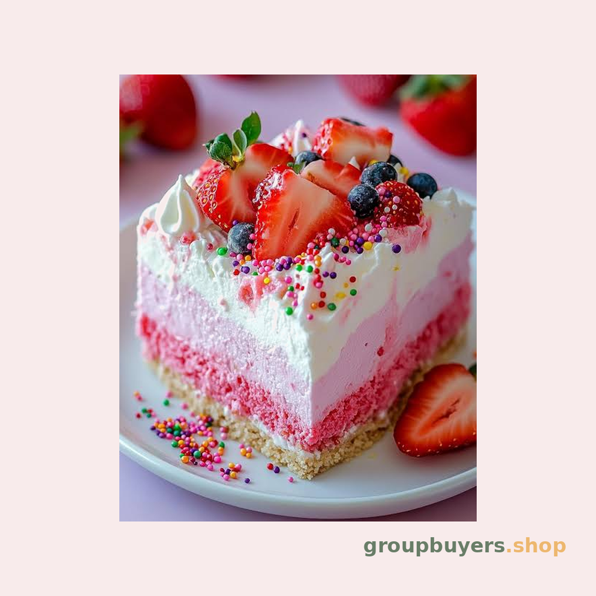 Unicorn Cakes - Vanilla & Pink Cake w/Pink & Blue Frosting & Sprinkles 12-Count