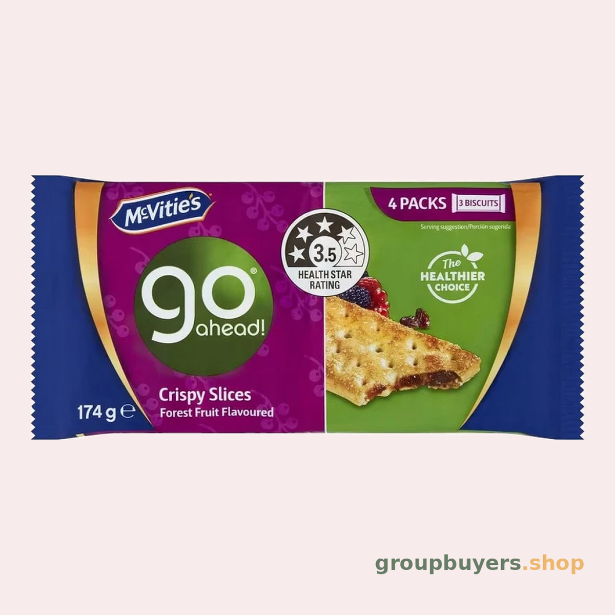 MCVITIE'S GO AHEAD FF 18X174G(4PKX 3BISCUITS)