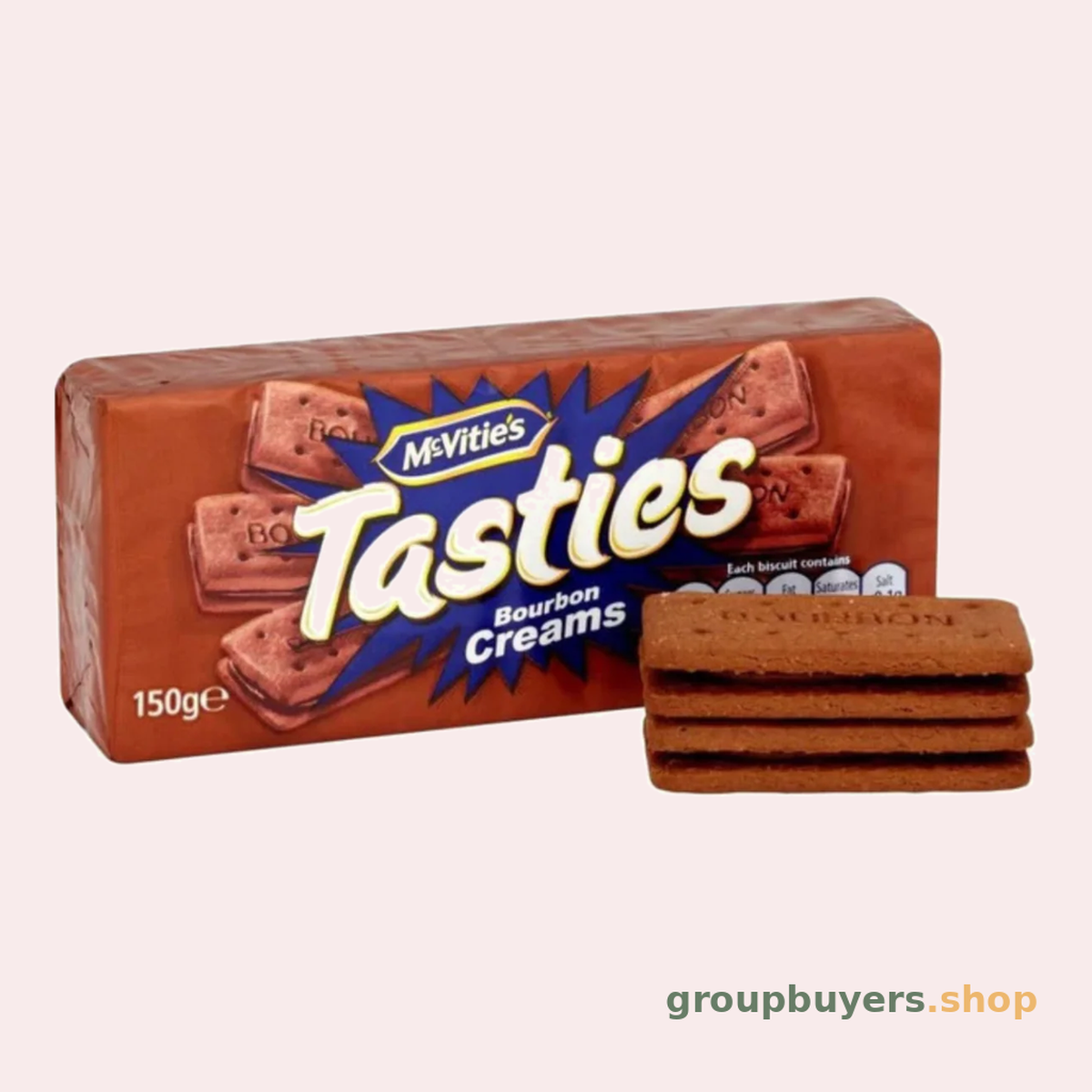 MCVITIE'S TASTIES BOURBON CREAMS 12X150G
