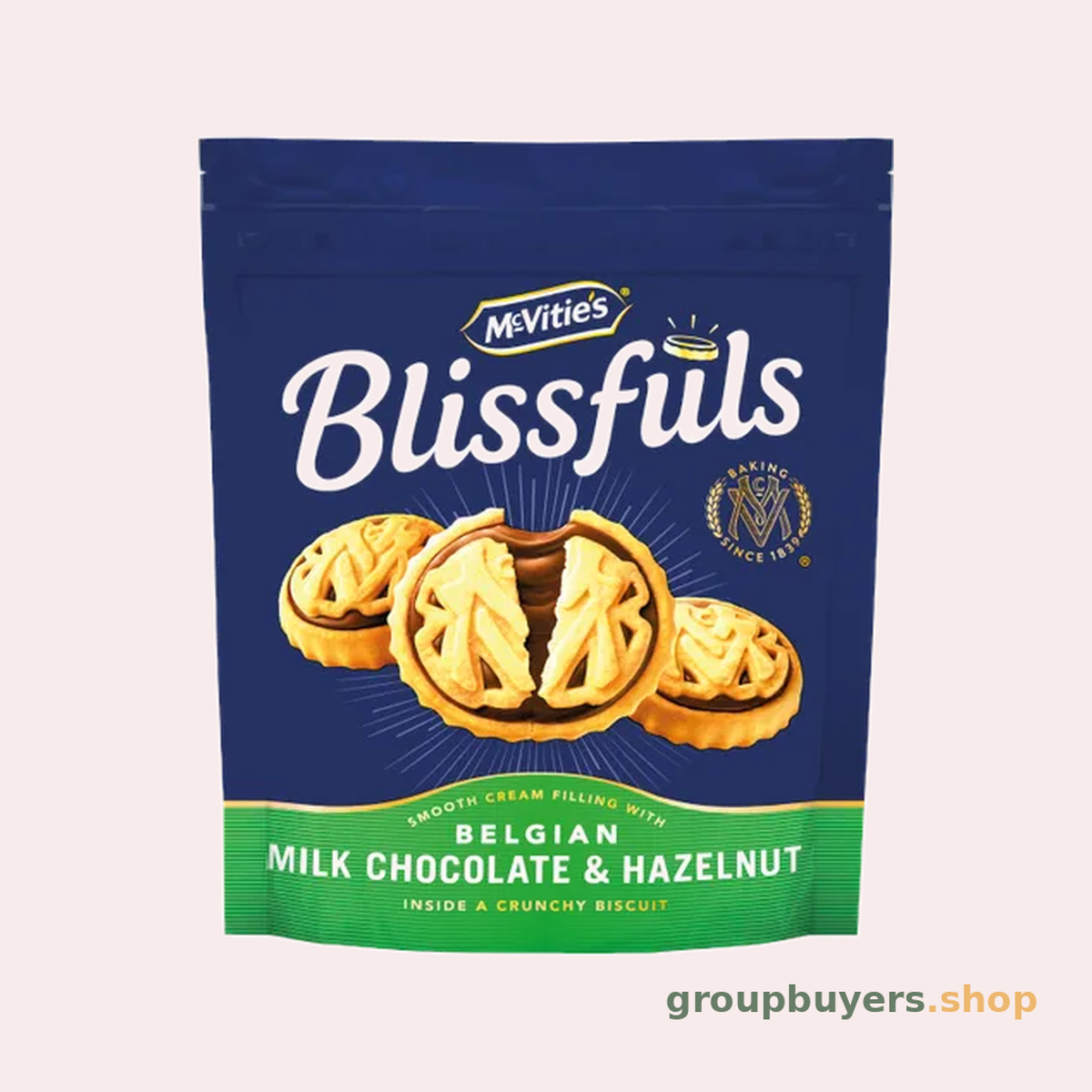 MCVITIE'S BLISSFULS CHOCO AND HAZELNUT 172GX6