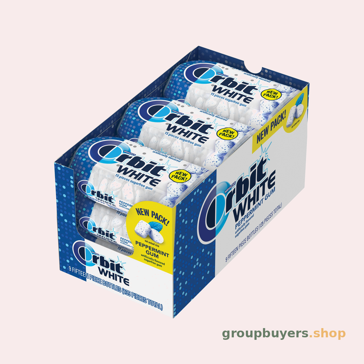 ORBIT WHITE SOFT CHEW P/MINT 15P