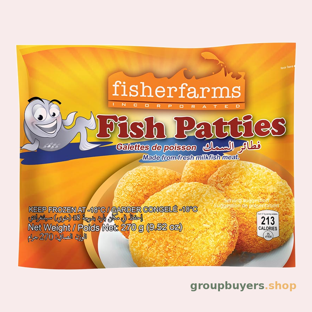 Fisher Farms Fish Pattie 13x270gm