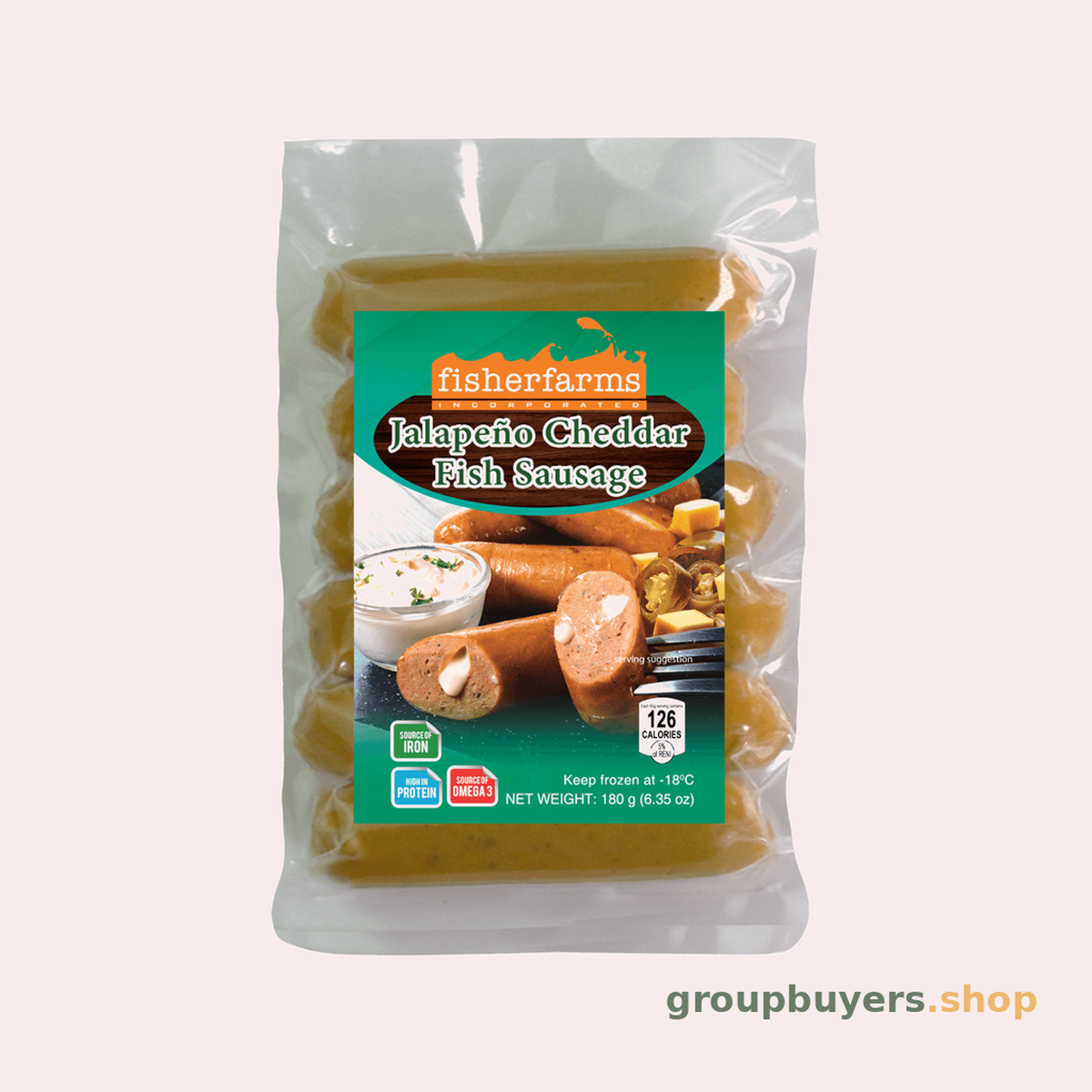 Fisher Farms Jalapeno Chedd Fish Sausag 22x180
