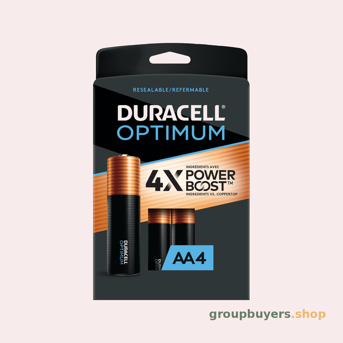 Duracell Battery Optimum AA 4 - 4pk x16