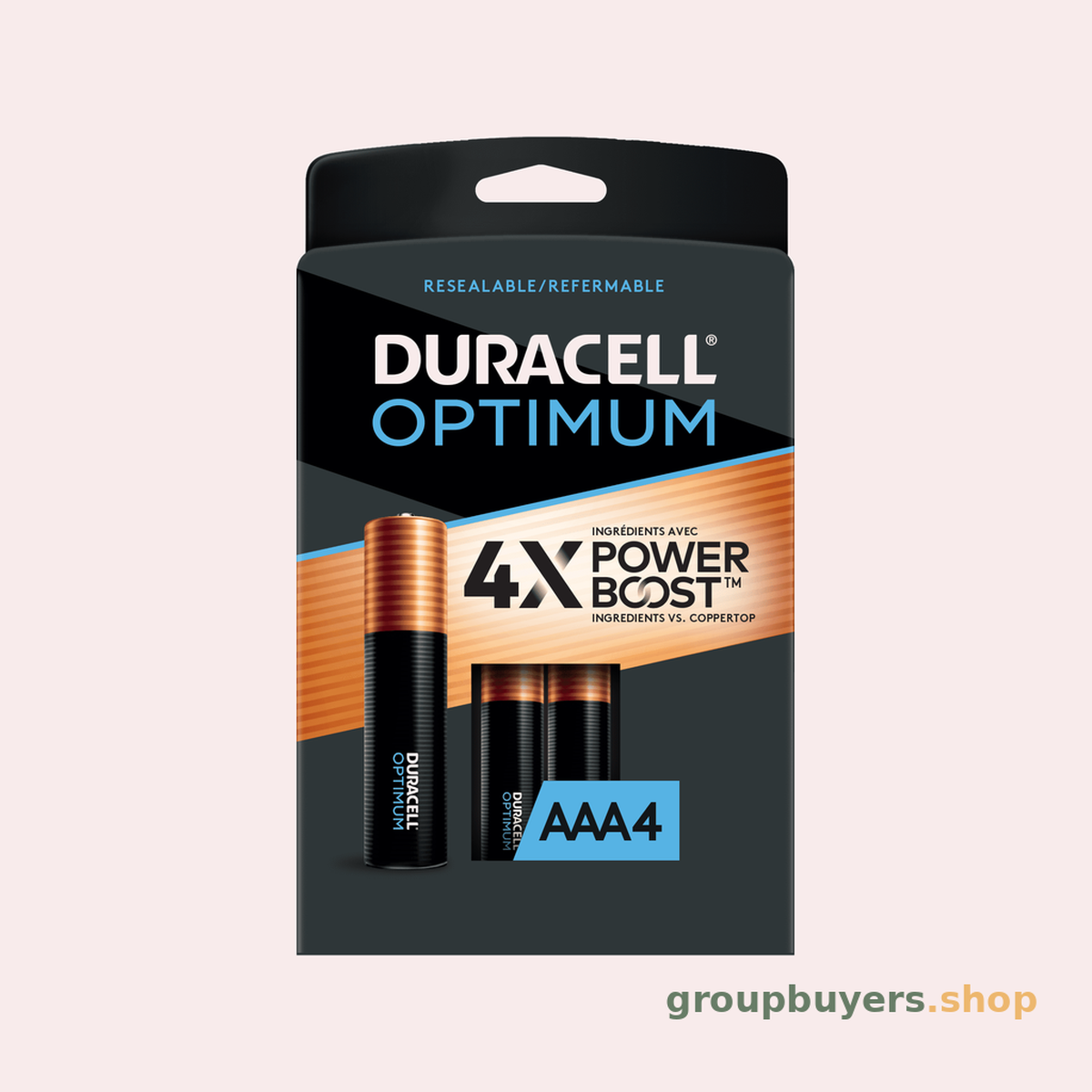 Duracell Battery Optimum AAA 4 - 4pk x 8