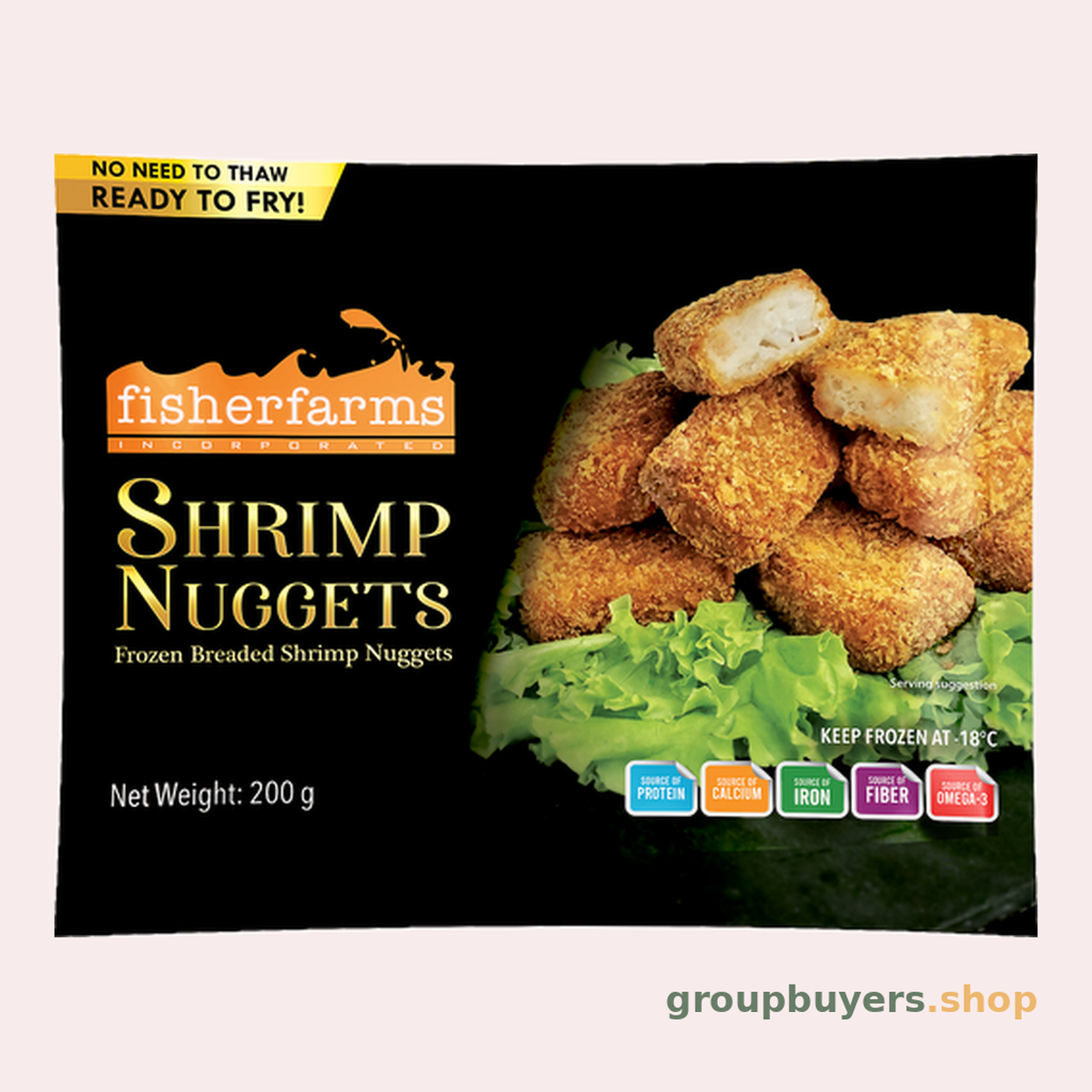 Fisher Farms Shrimp Nuggets 18x200gm