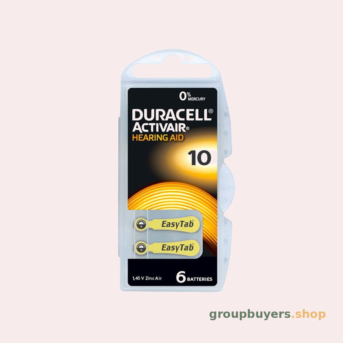 DURACELL ZA 10 HEARING AID CB x 6PK