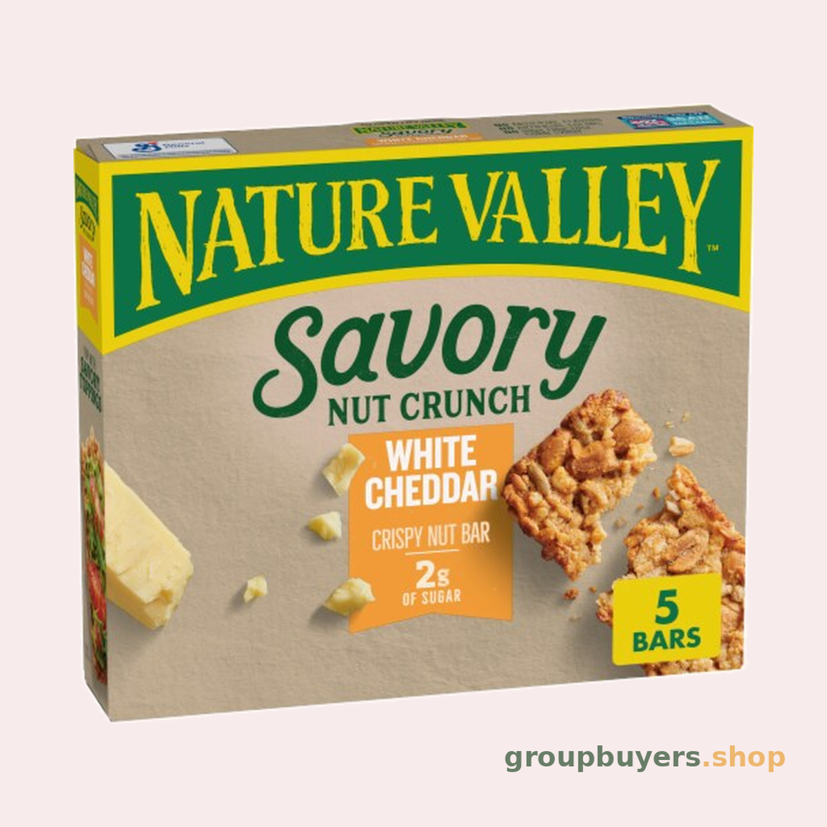 NATURE VALLEY SAVORY NUT CRUNCH WHITE CHEDDAR 5ct 8x4.45oz