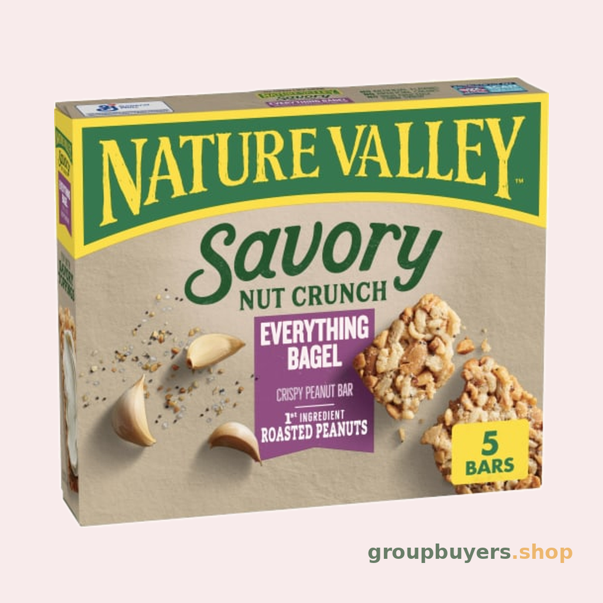 NATURE VALLEY SAVORY NUT CRUNCH EVERYTHING BAGEL 5ct 8x4.45oz