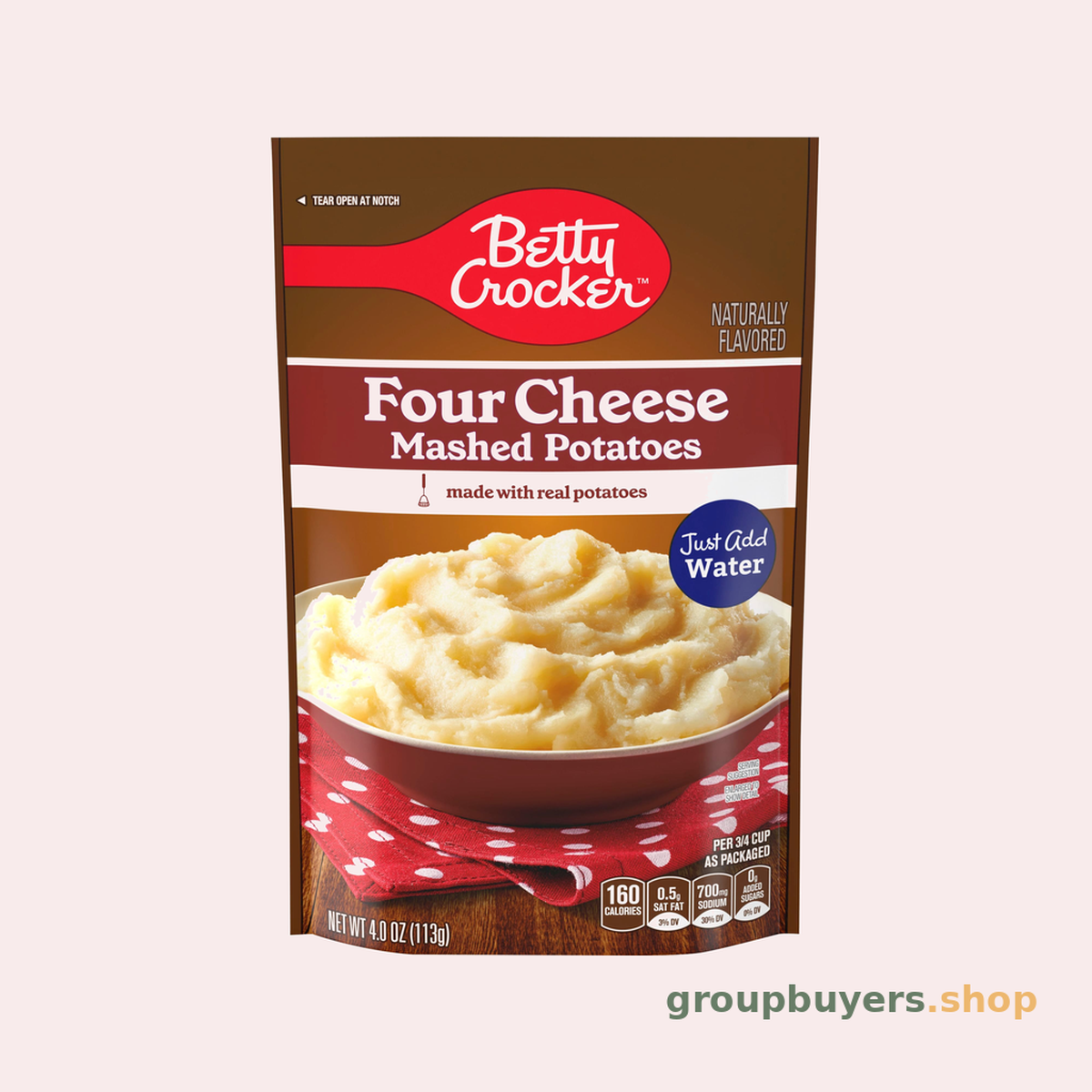BETTY CROCKER MPOTATO HEARTY 4 CHEESE 8X4OZ
