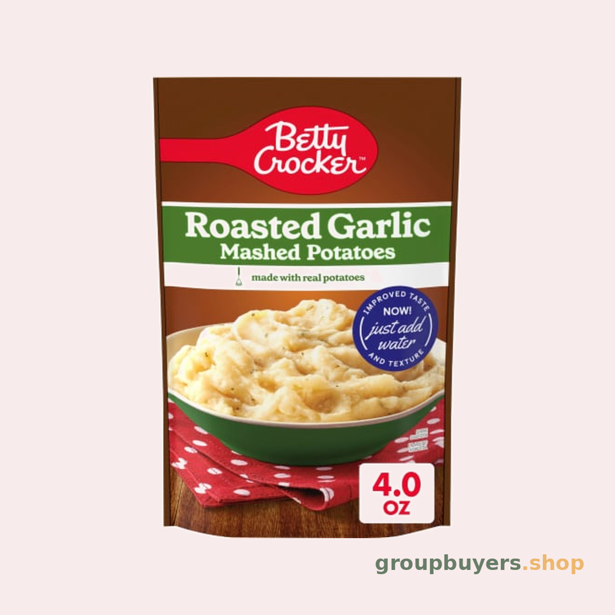 BETTY CROCKER MPOTATO ROASTED GARLIC 8X4OZ