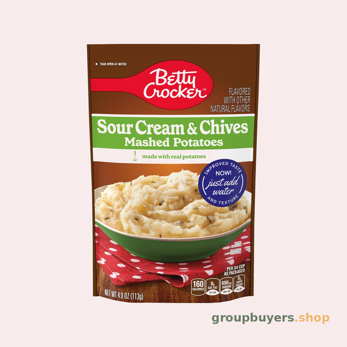BETTY CROCKER MPOTATO S/CREAM & CHIVES 8X4OZ