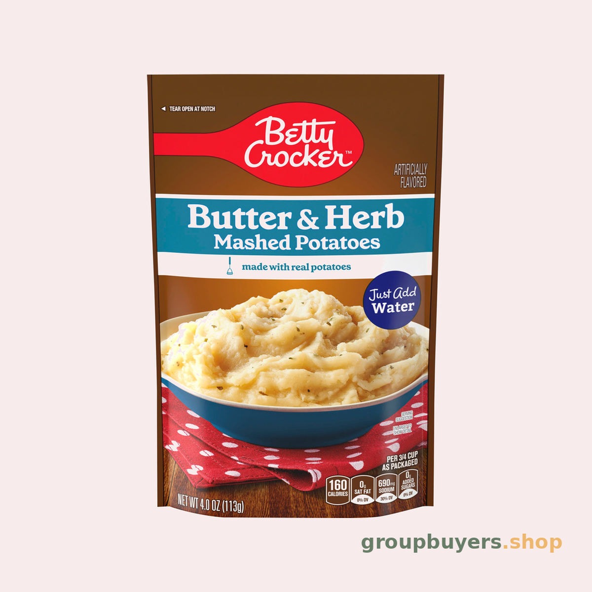 BETTY CROCKER MPOTATO BUTTER & HERB 8X4OZ
