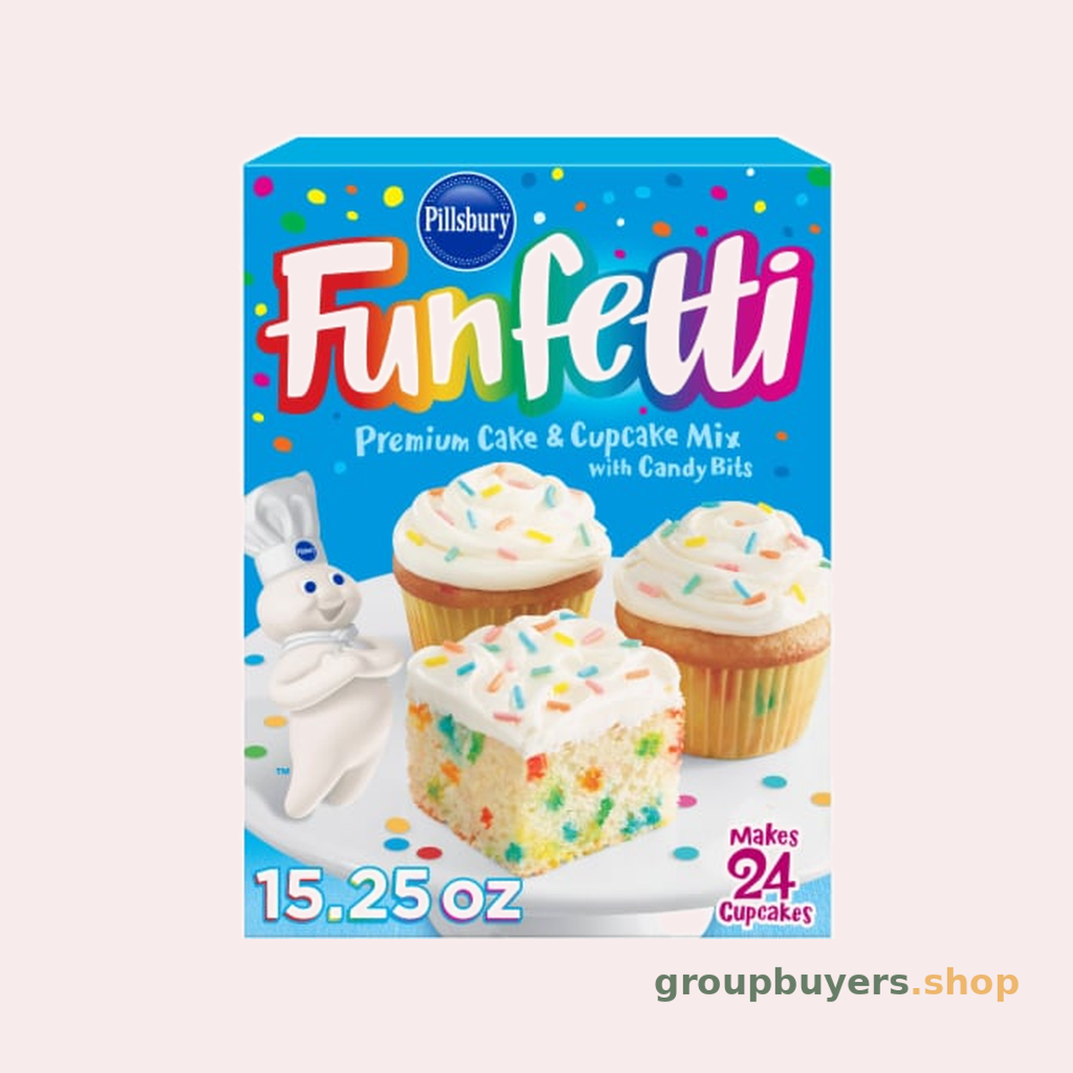 PILLSBURY CAKEMIX FUN FETTI 12X13.25OZ