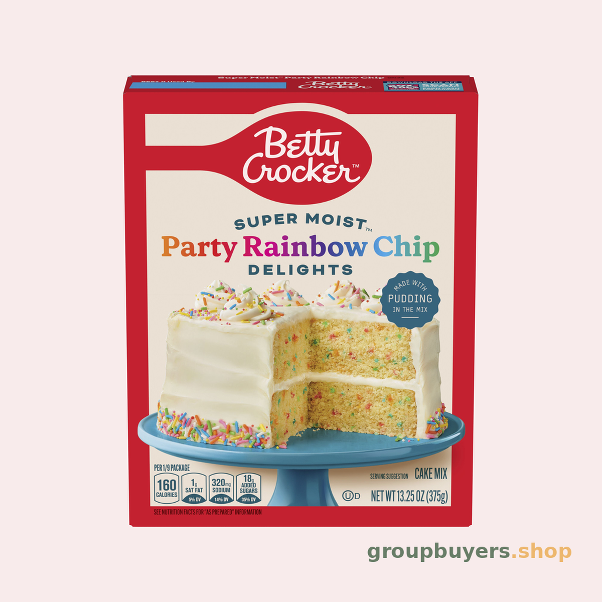 BETTY CROCKER CAKEMIX R BOW CHP 12x13.25OZ