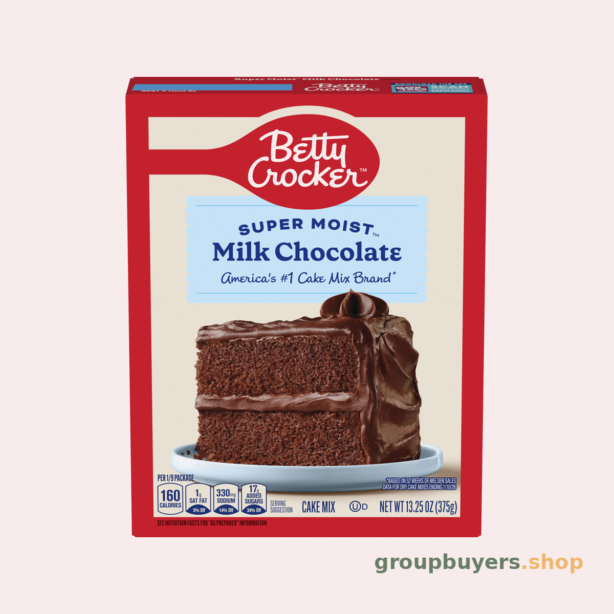 BETTY CROCKER CAKEMIX MILK CHOC 12x13.25OZ