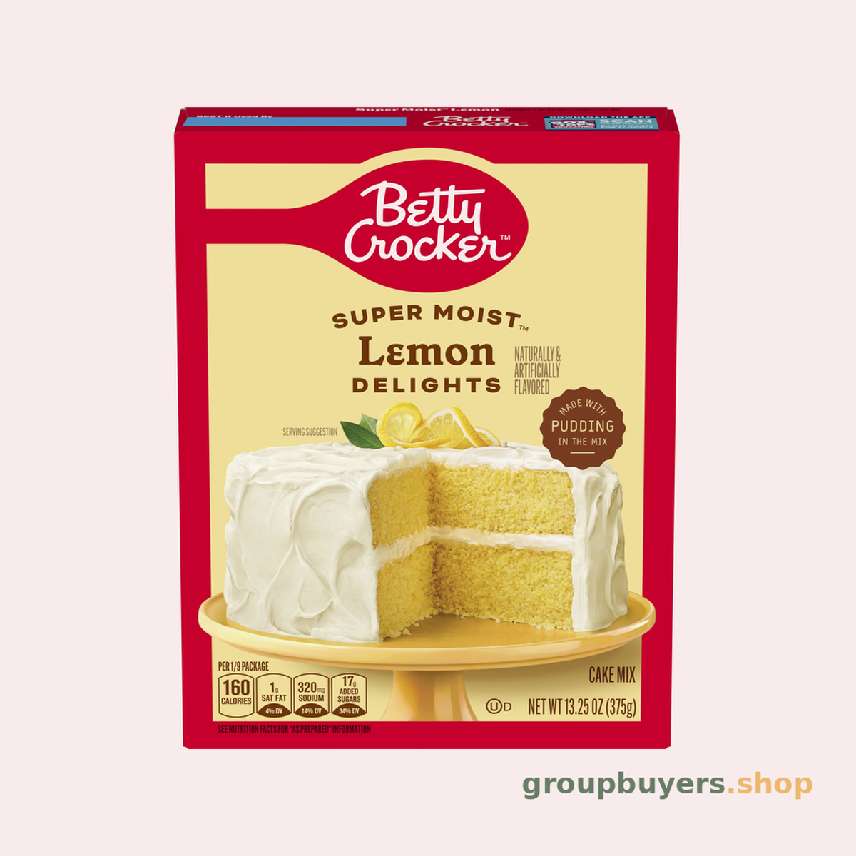 BETTY CROCKER CAKEMIX LEMON 12x13.25OZ