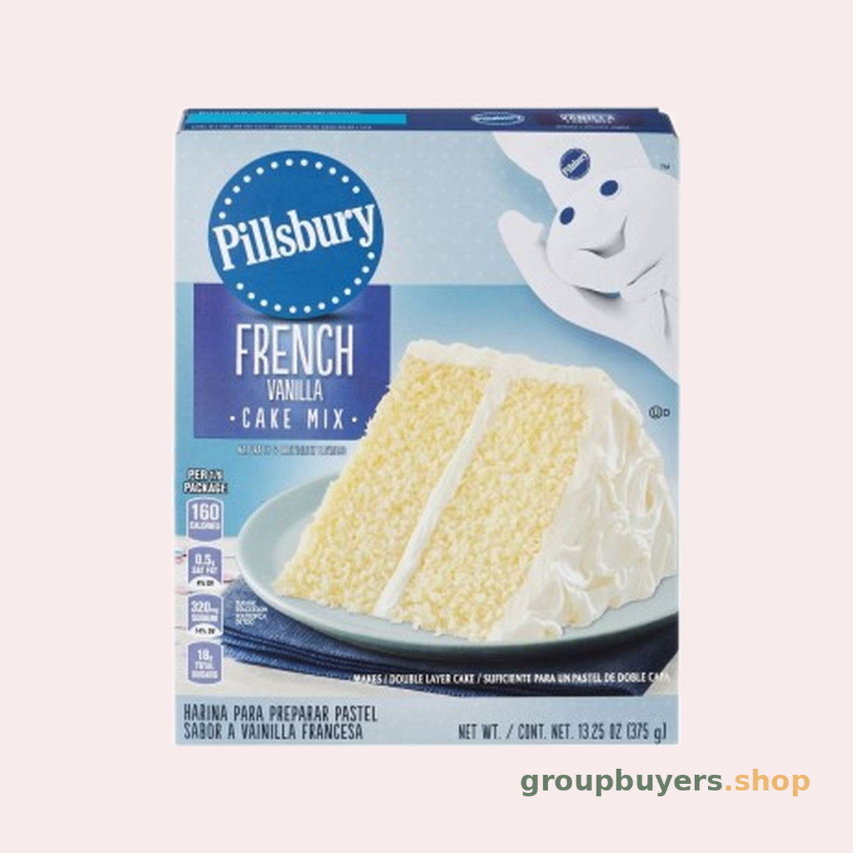 PILLSBURY CAKE MIX FRENCH VANILLA 12X15.25OZ