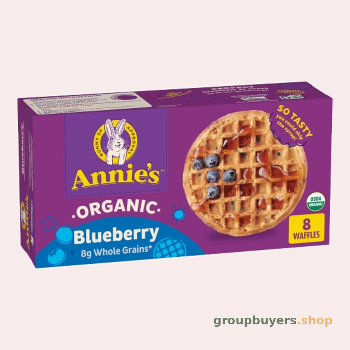 Annie's Organic Frozen Waffle Blueberry 8ct 6x9.8oz *NEW