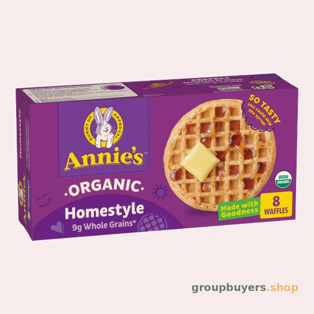 Annie's Organic Frozen Waffle Homestyle 8ct 6x9.8oz *NEW