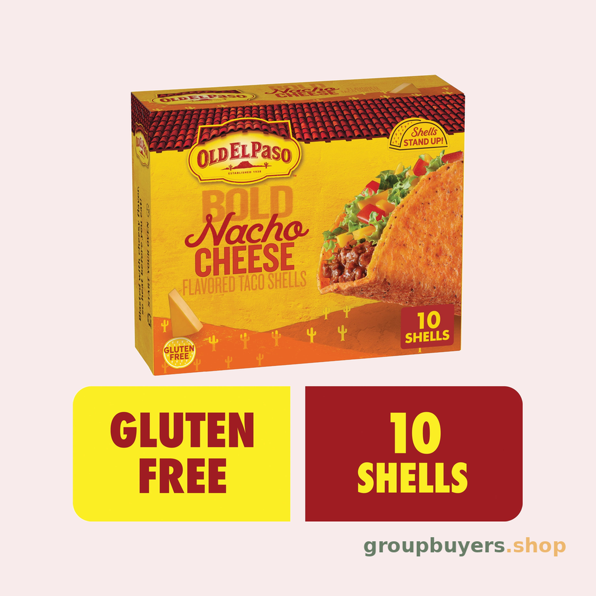 OLD EL PASO TACO STANDNSTUFF NACHO 10CT 6x5.4OZ *NEW