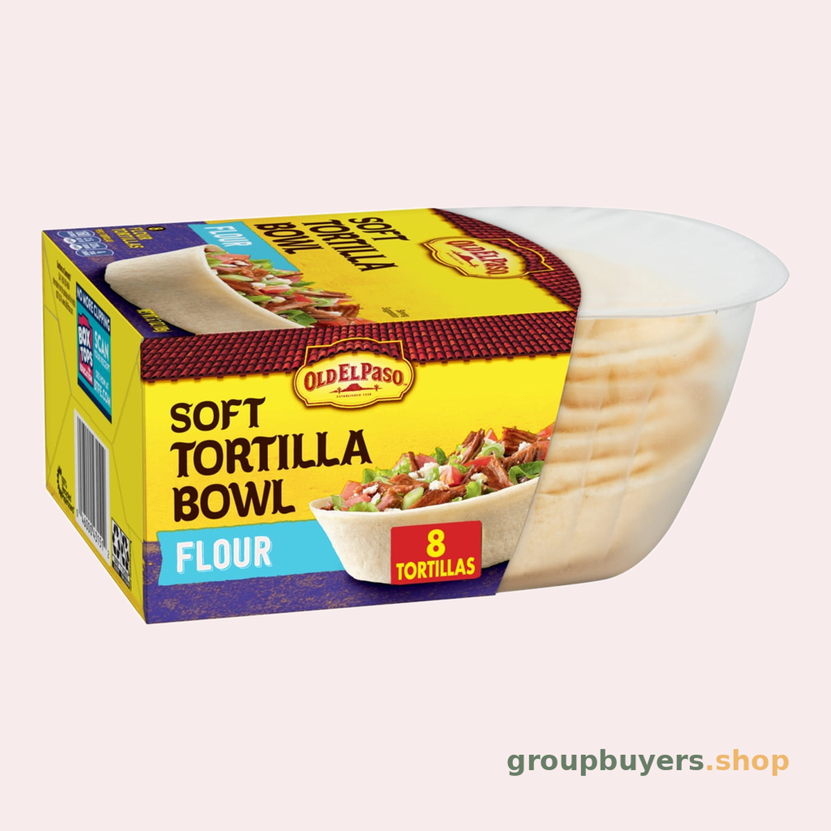 OLD EL PASO SOFT FLOUR TORTILLA BOWL 8CT 8X6.7OZ